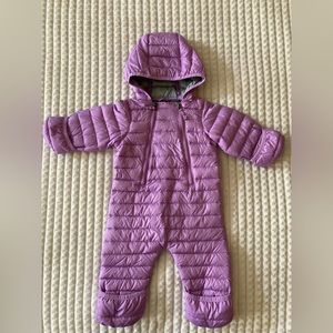 L.L. Bean Infant Baby Down Bunting Outerwear Lavender Size 0-3 Months